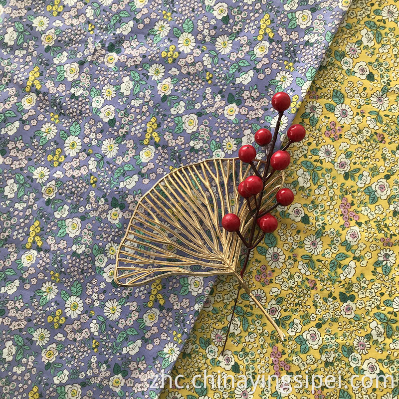 2021热销售编织100％棉布印花织物制造商在中国棉花面料的服装